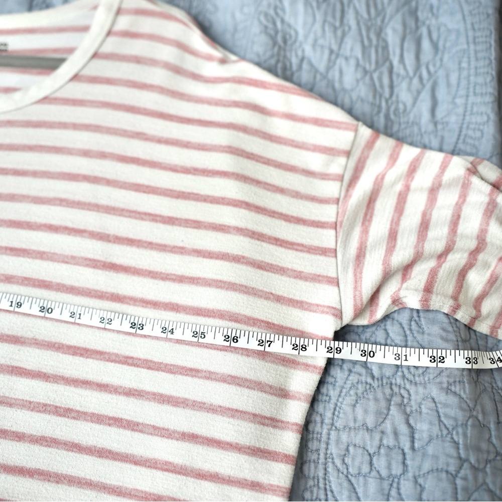 🔥3/$15 Time & Tru pink & White Stripe soft long sleeve Tee plus size xxl / 20 - Picture 9 of 12
